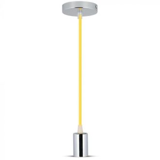 V-TAC E27 króm függeszték - sárga - 3793