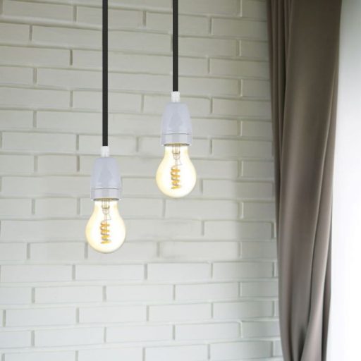 V-TAC E27 porcelán foglalat - szürke - 3800