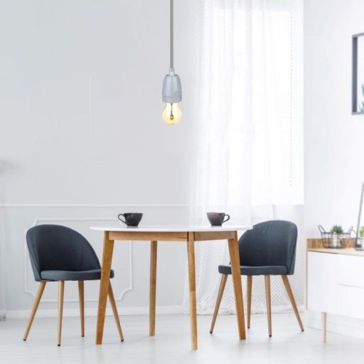 V-TAC E27 porcelán függeszték - szürke - 3808