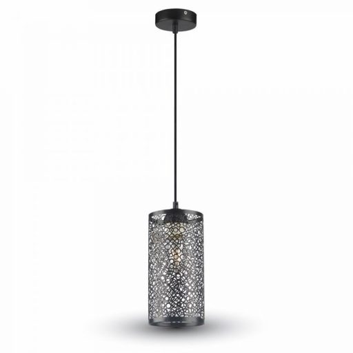 V-TAC E27 fém függeszték - fekete - 3825