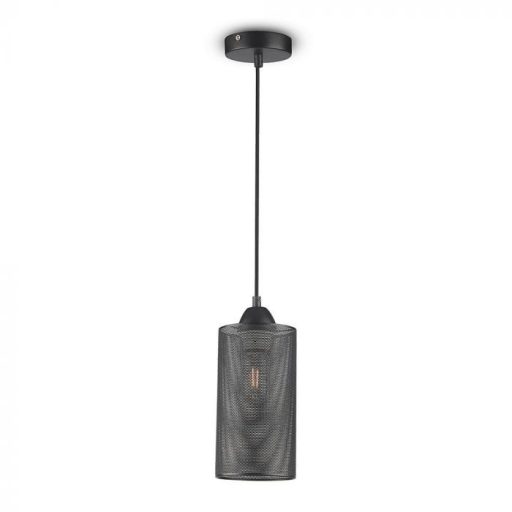 V-TAC E27 fém függeszték - fekete - 3828