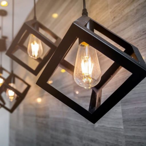 V-TAC E27 geometriai függeszték  - fekete - 3834