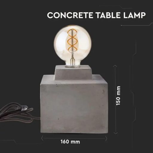 V-TAC Beton asztali lámpa Ф160mm - 3851