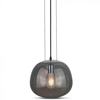 V-TAC FÜGGESZTÉK MODERN SZÜRKE ÜVEG Ф380mm - 3888