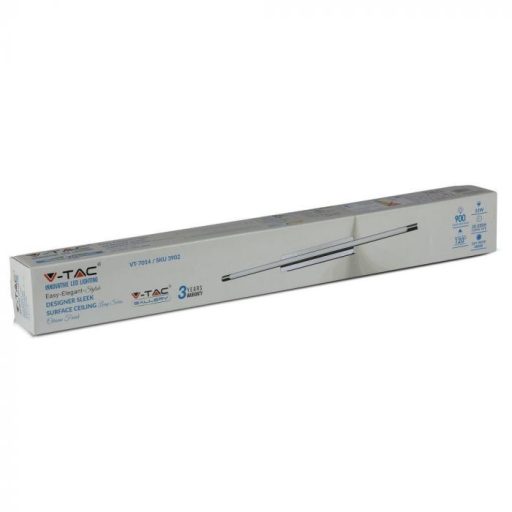 V-TAC LED MENNYEZETI FALI LÁMPATEST 12W - KRÓM - 4000K - 3902 