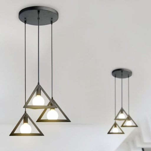 V-TAC Geometriai függeszték fekete E27 foglalattal - 3927
