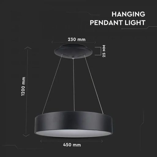 V-TAC 20W Led dimmelhető függeszték - kávé barna - 3000K - 3994