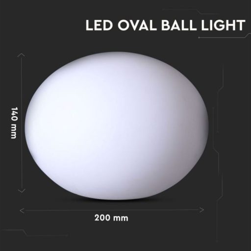 V-TAC LED Ovális formájú világítás RGB 20 x 14cm - 40141