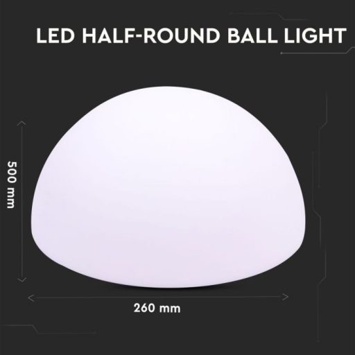 V-TAC LED Félgömb formájú világítás RGB D50 x 26cm - 40221