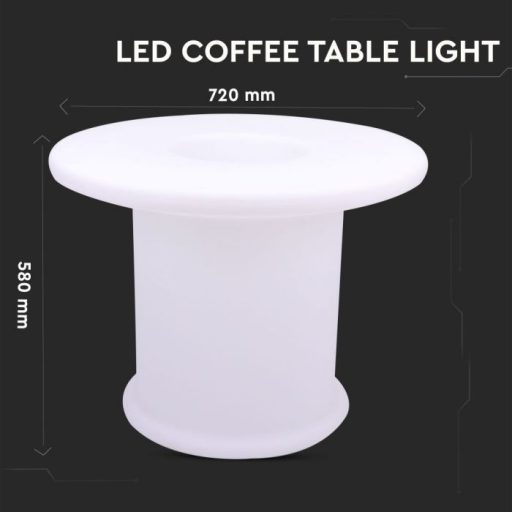 V-TAC LED Kávézó asztal formájú világítás RGB D72 x 72 x 56cm - 40251