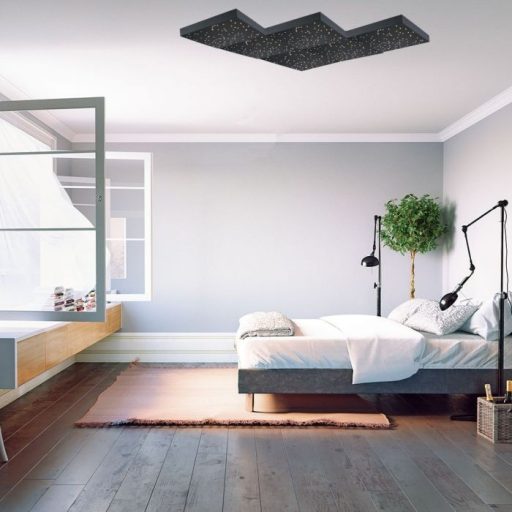 V-TAC 8W LED Exkluzív mennyezeti világítás változtatható színhőmérséklettel fekete színű test(csillagos égbolt) - 40291