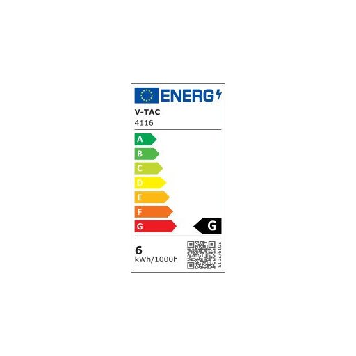 V-TAC LED izzó  E27 PL 6W 120° 6000K rúd - 4116