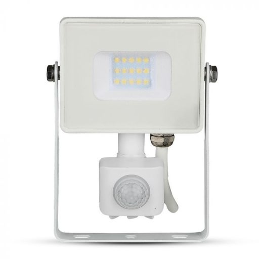 V-TAC 10W Mozgásérzékelős LED reflektor 100° 4000K fehér házas (Samsung Chip) - 434