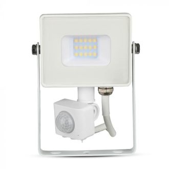   V-TAC 10W Mozgásérzékelős LED reflektor 100° 6400K fehér házas (Samsung Chip) - 435