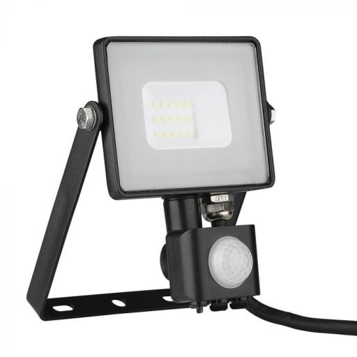 V-TAC 10W Mozgásérzékelős LED reflektor 100° 3000K fekete házas (Samsung Chip) - 436
