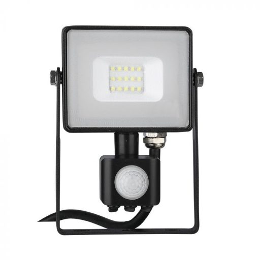 V-TAC 10W Mozgásérzékelős LED reflektor 100° 3000K fekete házas (Samsung Chip) - 436
