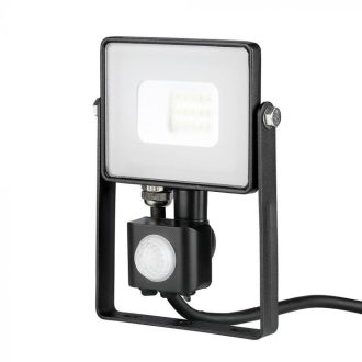   V-TAC 10W Mozgásérzékelős LED reflektor 100° 4000K fekete házas (Samsung Chip) - 437