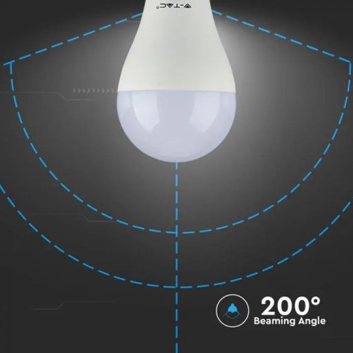 V-TAC LED izzó  E27 A65 15W 200° 2700K gömb - 4453