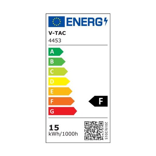 V-TAC LED izzó  E27 A65 15W 200° 2700K gömb - 4453