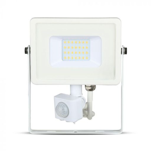 V-TAC 20W Mozgásérzékelős LED reflektor 100° 4000K fehér házas (Samsung Chip) - 449