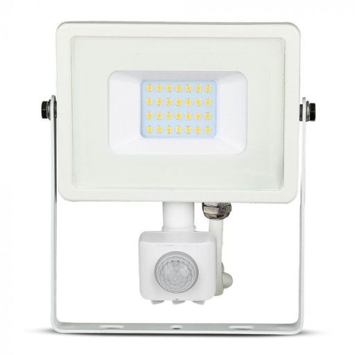 V-TAC 20W Mozgásérzékelős LED reflektor 100° 4000K fehér házas (Samsung Chip) - 449