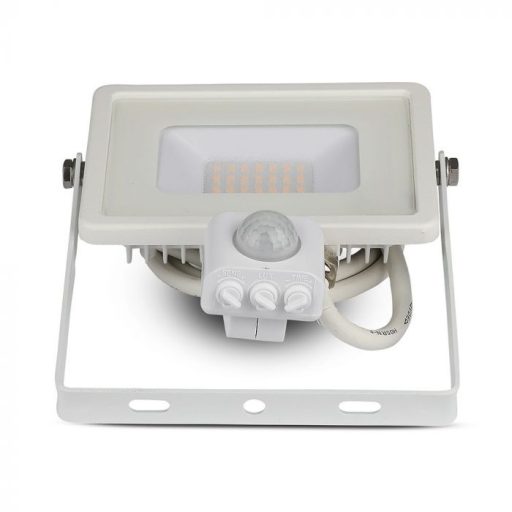 V-TAC 20W Mozgásérzékelős LED reflektor 100° 4000K fehér házas (Samsung Chip) - 449