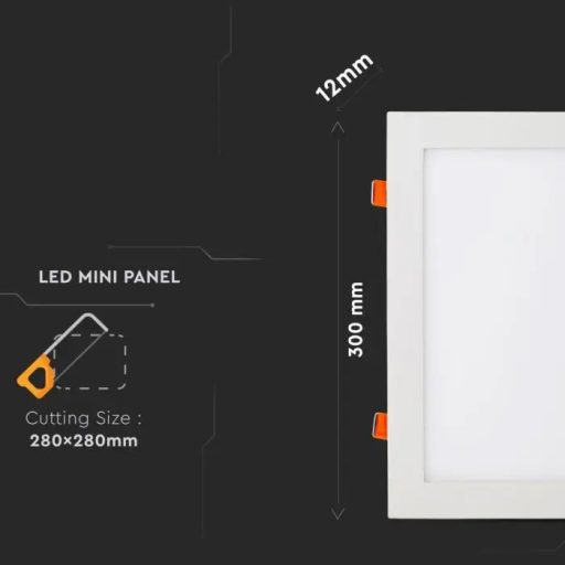 V-TAC Süllyeszthető négyzet alakú PRÉMIUM MINI LED panel 24W 4000K - 4888