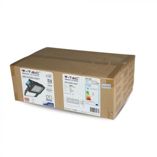 V-TAC 250W LED dimmelhető reflektor Mean well tápegységgel 120lm/W 60° 4000K fekete házas (Samsung Chip)  - 495