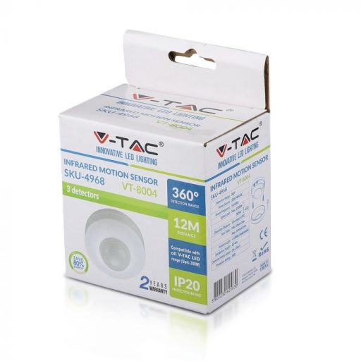 V-TAC mennyezeti infravörös mozgásérzékelő 360° - 4968
