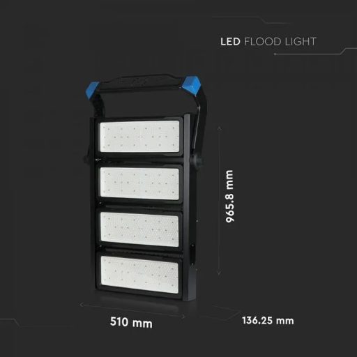V-TAC 1000W LED dimmelhető reflektor Mean well tápegységgel 120lm/W 60° 4000K fekete házas (Samsung Chip)  - 499