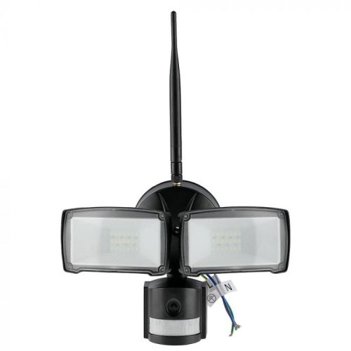 V-TAC 18W LED REFLEKTOR WIFIS SZENZOR KAMERÁVAL - fekete - 6000K - 5917