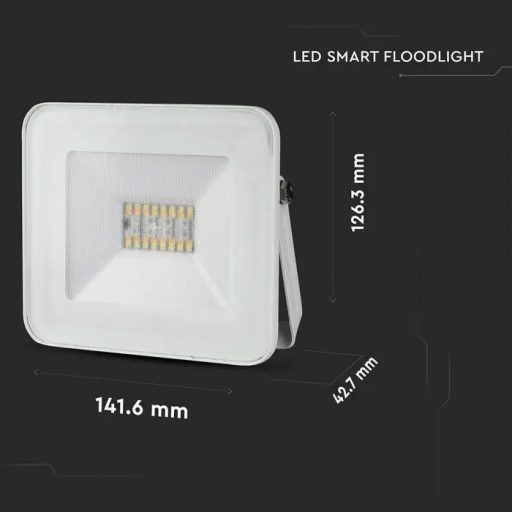 V-TAC 20W Smart LED RGB + 3 az 1-ben reflektor 100° fehér házas (CCT) - 5984