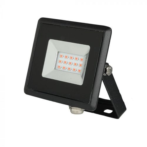 V-TAC 10W LED reflektor E-széria 110° piros fényű, fekete házas - 5989