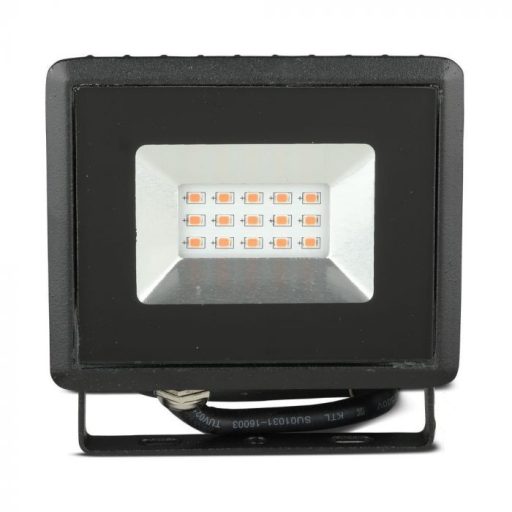 V-TAC 10W LED reflektor E-széria 110° piros fényű, fekete házas - 5989
