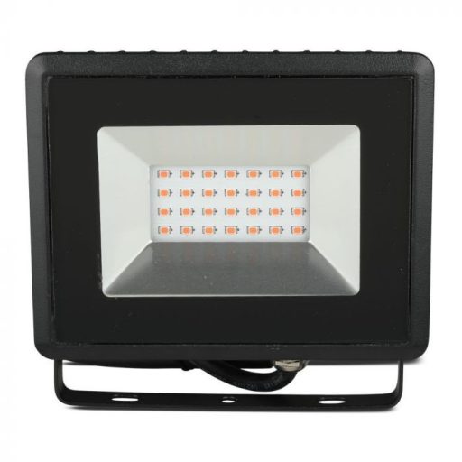 V-TAC 20W LED reflektor E-széria 110° piros fényű, fekete házas - 5992