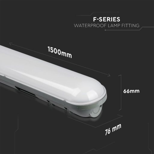 V-TAC 48W Vízálló LED armatúra 150 cm 120° 6000K IP65 - 6185