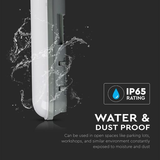 V-TAC 48W Vízálló LED armatúra 150 cm 120° 6000K IP65 - 6185
