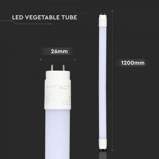 V-TAC 18W LED üveg fénycső zöldségáruhoz T8 G13 120 cm 160° CRI>95 - 6324