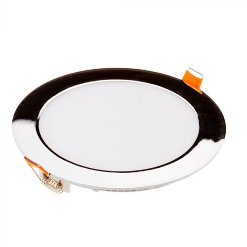 V-TAC Króm süllyeszthető kör alakú MINI SLIM LED panel 18W 6400K - 6348