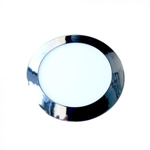 V-TAC Króm süllyeszthető kör alakú MINI SLIM LED panel 24W 3000K - 6352