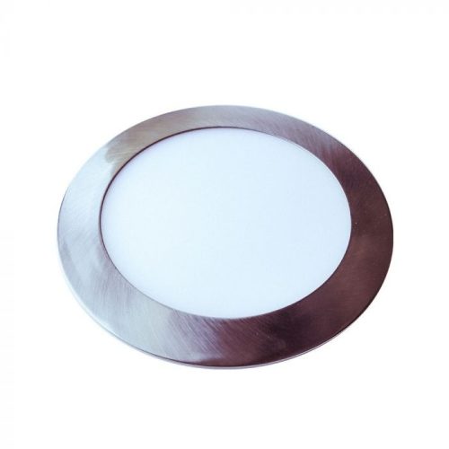 V-TAC Szatén nikkel süllyeszthető kör alakú MINI SLIM LED panel 24W 3000K - 6355