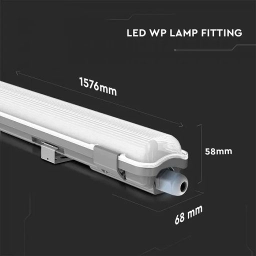 V-TAC LED Vízálló Lámpa 150cm 1x22W 6400K - 6462