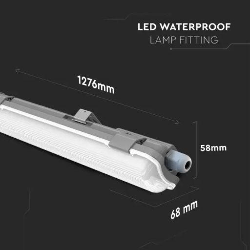 V-TAC LED Vízálló Lámpa 60cm 1x10W 6400K - 6464