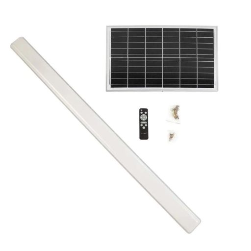 V-TAC LED napelemes (SOLAR) lámpa mozgásérzékelővel, RF távirányítóval 3 az 1-ben 25W IP65 - 6500