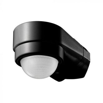   V-TAC infravörös mozgásérzékelő sarok kialakítással 240° IP65 - fekete  - 6612