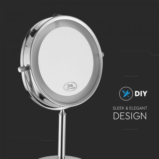 V-TAC LED 3W 4xAA  sminktükör 6400K - 6629