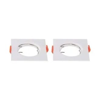   V-TAC Led GU10 Spot Keret csomag (2db) négyzet beépíthető - fehér - 6642