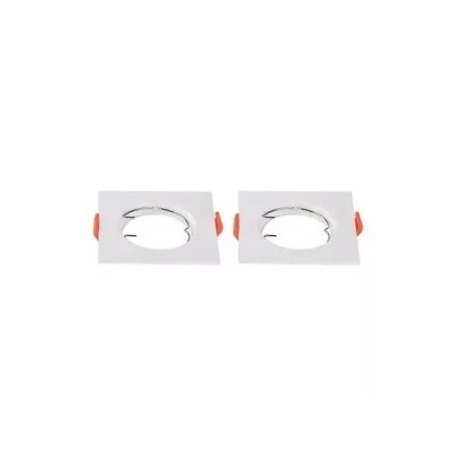 LED Spot szett : Fehér keret + 3 W meleg fehér GU10 lámpa + GU10 foglalat (kettesével rendelhető) - 6642 szett
