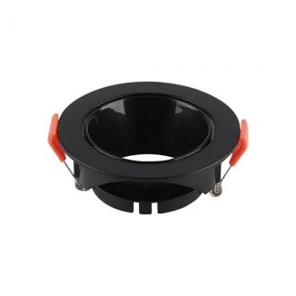   V-TAC Led GU10 Spot Keret kerek beépíthető - fekete + fekete - 6646