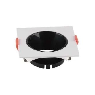   V-TAC Led GU10 Spot Keret négyzet beépíthető - fehér + fekete - 6651